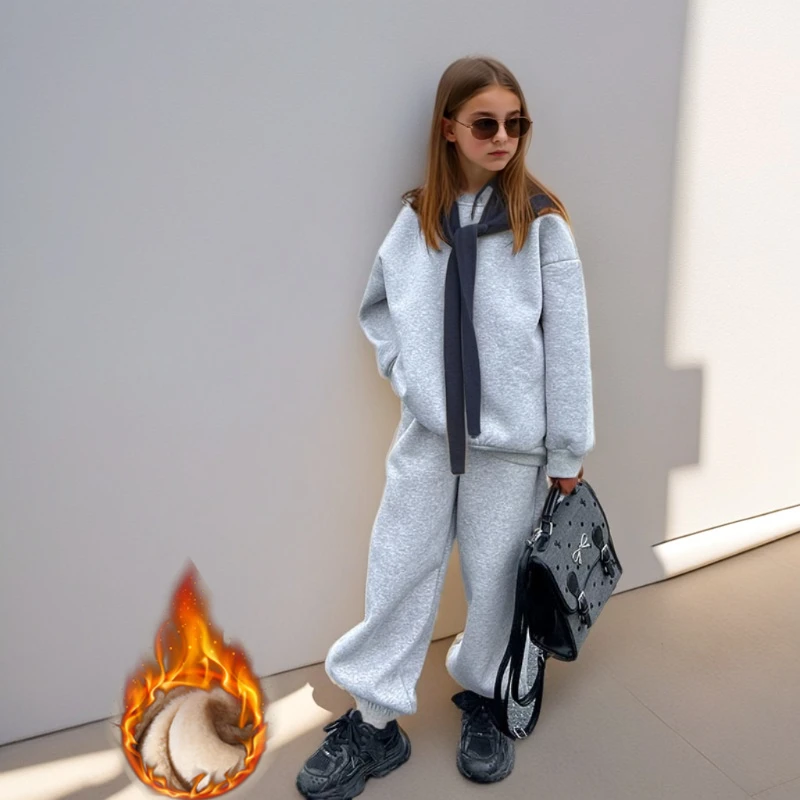 Girls Clothing Set Autumn Winter Fleece Thick Warm Sweatshirt Casual Pants Shawl 3-piece School Teen Kids Tracksuit 10 12 Year
Girls Clothing Set Autumn Winter Fleece Thick Warm Sweatshirt Casual Pants Shawl 3-piece School Teen Kids Tracksuit 10 12 Year