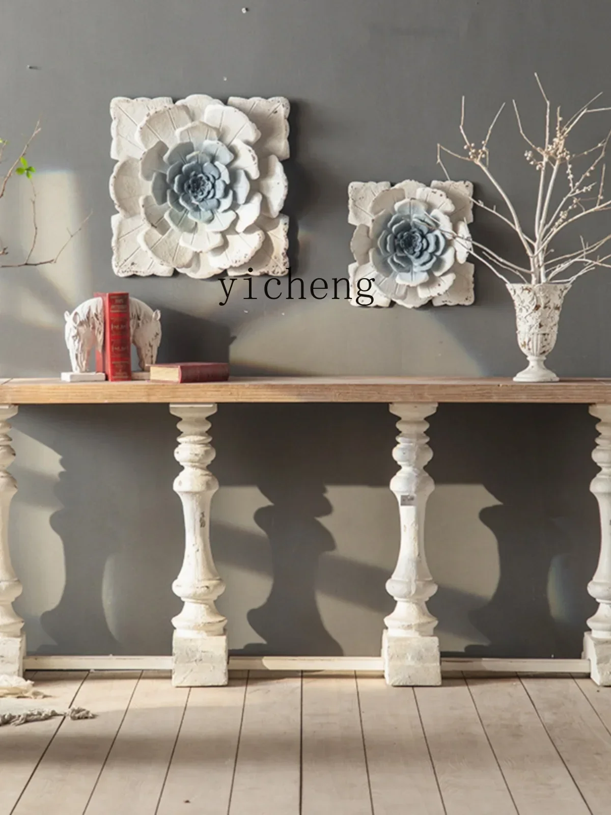 b2 American-Style Home Niche Decoration Vintage Table Aisle Cabinet Roman Column Bracket Distressed Hallway Desk
b2 American-Style Home Niche Decoration Vintage Table Aisle Cabinet Roman Column Bracket Distressed Hallway Desk