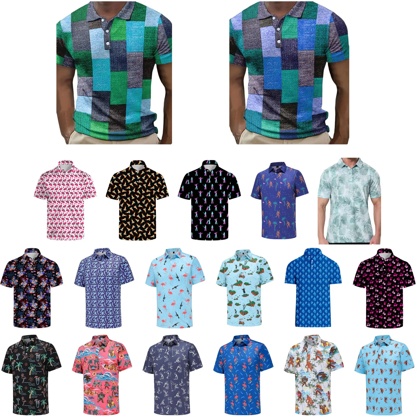 Men's Button-Up T-Shirt for Beach Outdoor Travel Printed Golf Shirt Breathable Quick-Dry Short Sleeve S-6XL
Men's Button-Up T-Shirt for Beach Outdoor Travel Printed Golf Shirt Breathable Quick-Dry Short Sleeve S-6XL