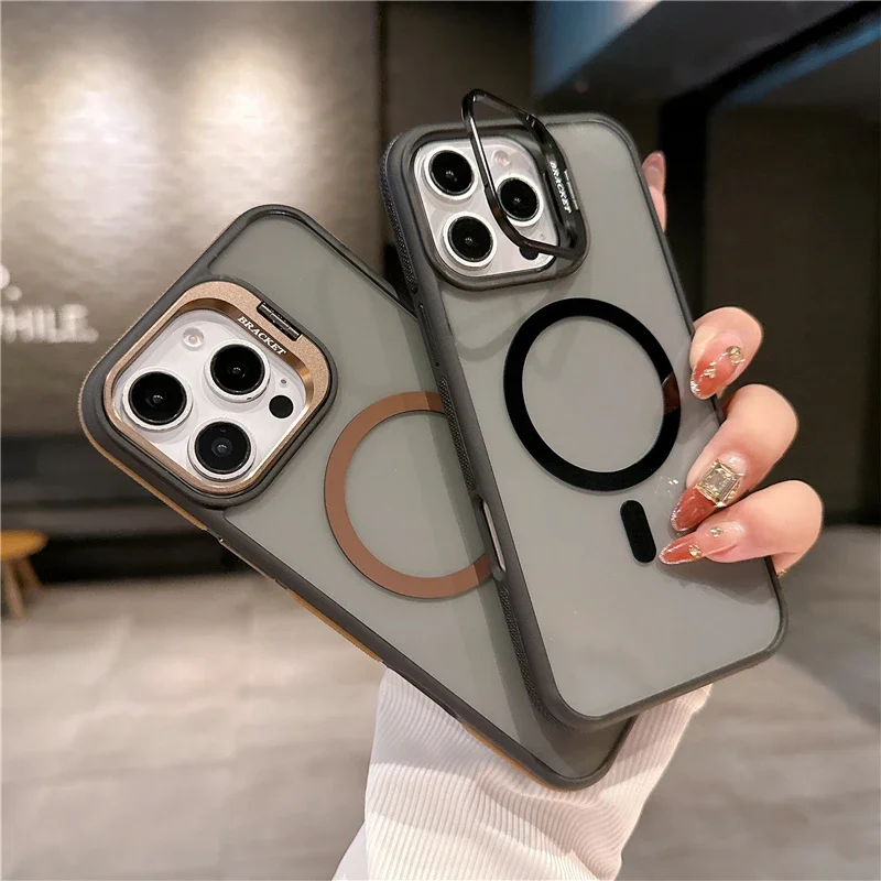 Luxury Magsafe Magnetic Lens Holder Stand Phone Case For iPhone 12 13 14 15 16 17 Pro Max Color Bumper Protector On 17Air Cover
Luxury Magsafe Magnetic Lens Holder Stand Phone Case For iPhone 12 13 14 15 16 17 Pro Max Color Bumper Protector On 17Air Cover