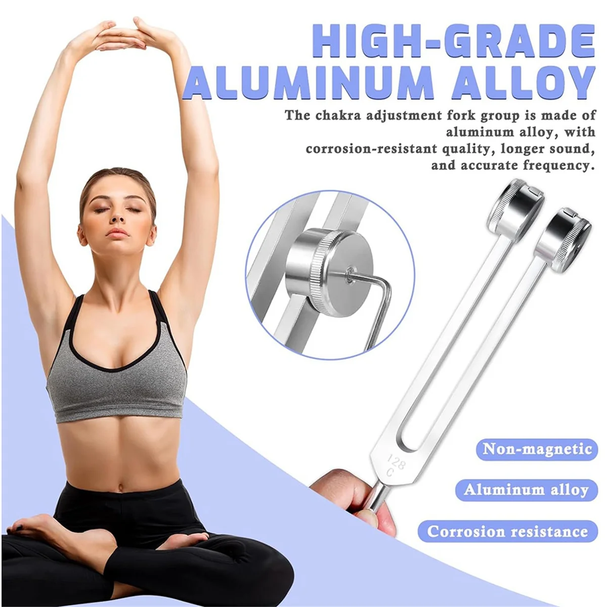 ABJQ 4Pcs Tuning Fork Set(128Hz, 136.1Hz, 528Hz, 4096Hz) for Healing Chakra,Sound Therapy,Reliever Stress
ABJQ 4Pcs Tuning Fork Set(128Hz, 136.1Hz, 528Hz, 4096Hz) for Healing Chakra,Sound Therapy,Reliever Stress
