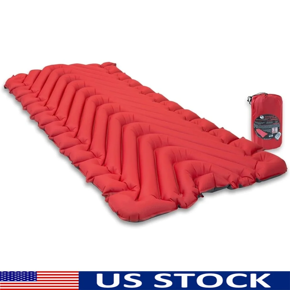 Insulated Inflatable Sleeping Pad Lightweight Camping Air Mattress Backpacking Cold Weather Portable Air Bed with Patch Kit
Insulated Inflatable Sleeping Pad Lightweight Camping Air Mattress Backpacking Cold Weather Portable Air Bed with Patch Kit