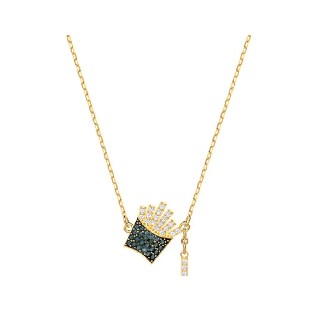 Gold-Tone French Fries Crystal Pendant Necklace
Gold-Tone French Fries Crystal Pendant Necklace