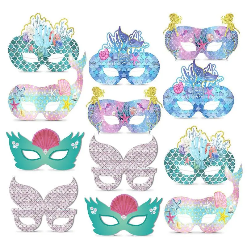 Маска русалки для ролевых игр на тему океана, маска для лица, накладка на глаза, аксессуары для детского костюма русалки на день рождения, 12 штук
Маска русалки для ролевых игр на тему океана, маска для лица, накладка на глаза, аксессуары для детского костюма русалки на день рождения, 12 штук