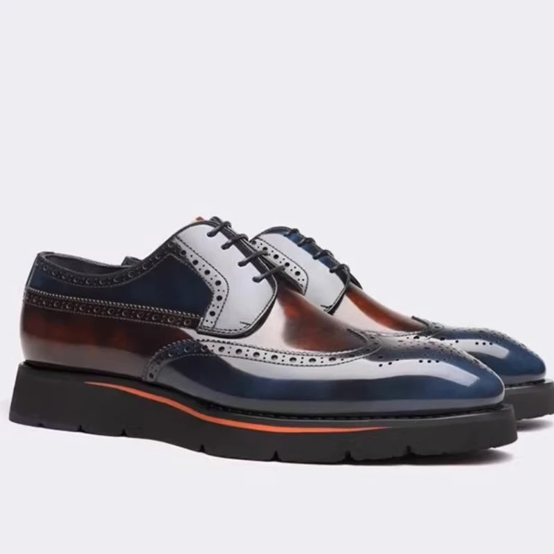 High End Block Engraved Leather Shoes for Men's Genuine Leather Business Casual Height Increasing Shoes Handmade Wedding Shoes
High End Block Engraved Leather Shoes for Men's Genuine Leather Business Casual Height Increasing Shoes Handmade Wedding Shoes