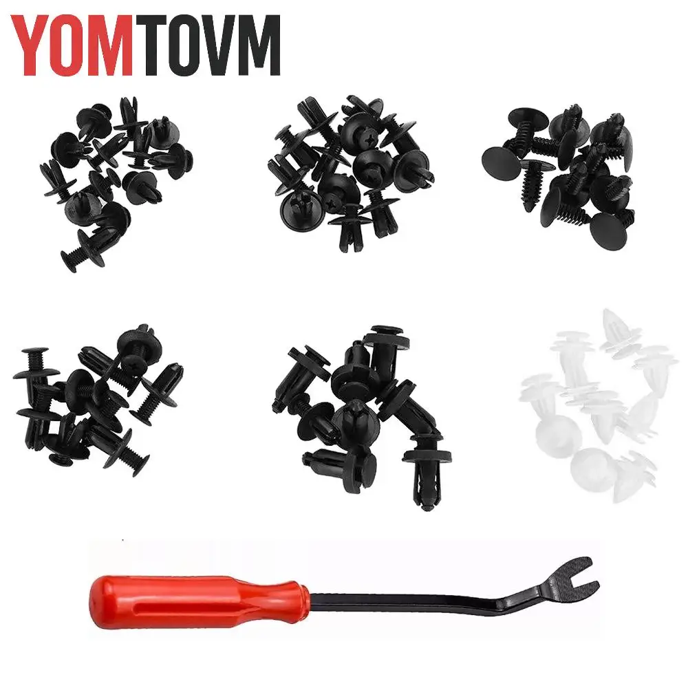 100pcs Auto Fastener Clip Mixed Car Body Push Retainer Pin Rivet Bumper Door Trim Panel Fastener Kit Car Clips Bag packaging
100pcs Auto Fastener Clip Mixed Car Body Push Retainer Pin Rivet Bumper Door Trim Panel Fastener Kit Car Clips Bag packaging