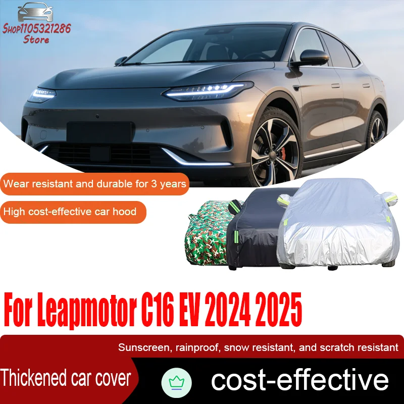 For Leapmotor C16 EV 2024 2025 Full Car Covers Outdoor Sun Anti UV Rain Snow Dust Protection Oxford Cloth Accessories
For Leapmotor C16 EV 2024 2025 Full Car Covers Outdoor Sun Anti UV Rain Snow Dust Protection Oxford Cloth Accessories