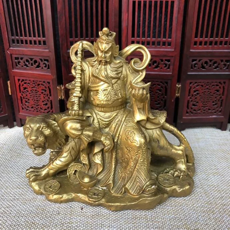 Exquisitely crafted figure of Buddha and the God of Wealth, home living room decoration, brass statue of Zhao Gongming
Exquisitely crafted figure of Buddha and the God of Wealth, home living room decoration, brass statue of Zhao Gongming