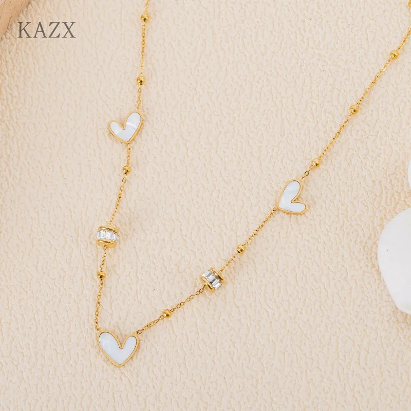 Ins Minimalist Gold Plated Anti Fade Heart Crystal Necklace Elegant Ladies Birthday Necklace for Beach Stackable Jewelry
Ins Minimalist Gold Plated Anti Fade Heart Crystal Necklace Elegant Ladies Birthday Necklace for Beach Stackable Jewelry
