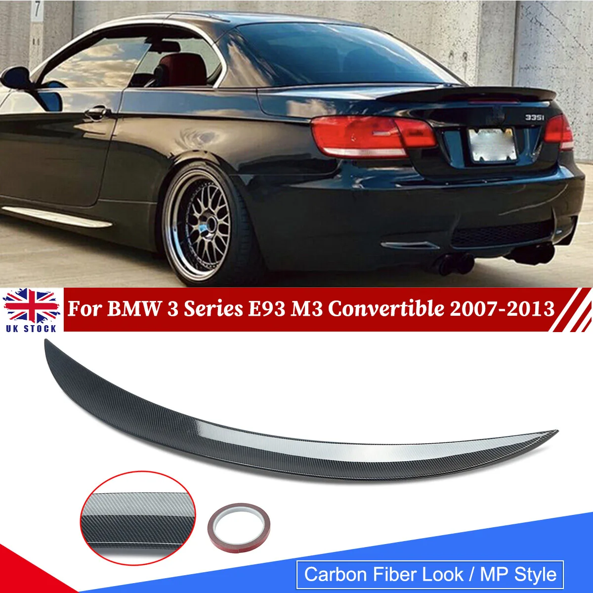 Roof Spoiler Lip Compatible with 2006-2013 BMW 3 Series E93 Cabrio 335i M3 Glossy Black MP Style Rear Bumper Trunk Wing Tail Kit
Roof Spoiler Lip Compatible with 2006-2013 BMW 3 Series E93 Cabrio 335i M3 Glossy Black MP Style Rear Bumper Trunk Wing Tail Kit
