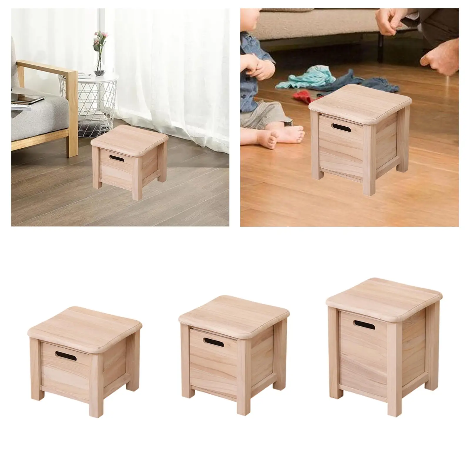 Wooden Foot Stool with Drawer Bench Foot Rest for Home Apartment Small Space
Wooden Foot Stool with Drawer Bench Foot Rest for Home Apartment Small Space