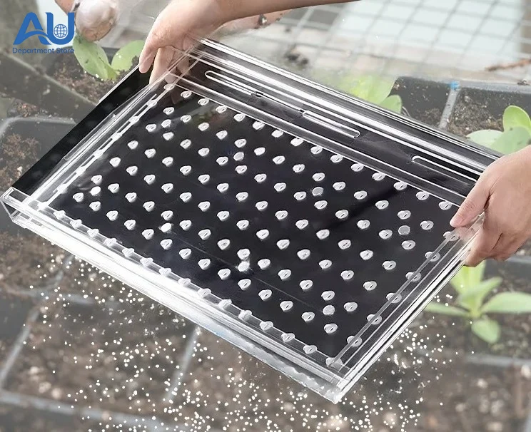 Acrylic Manual Seed Sower 32/50/72/105/288 Holes - Efficient Seeding Tool for Seedling Tray Garden Nursery Planting
Acrylic Manual Seed Sower 32/50/72/105/288 Holes - Efficient Seeding Tool for Seedling Tray Garden Nursery Planting