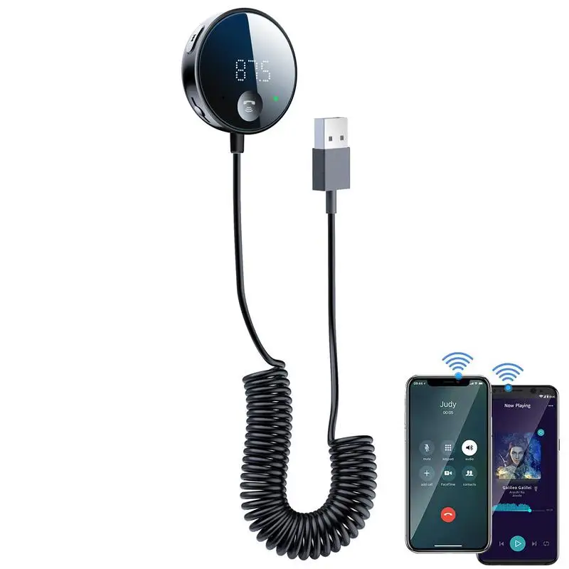 Беспроводной радиоадаптер BT5.0 MP3-плеер приемник адаптер с дисплеем Портативный Автомобильный музыкальный плеер для громкой связи
Беспроводной радиоадаптер BT5.0 MP3-плеер приемник адаптер с дисплеем Портативный Автомобильный музыкальный плеер для громкой связи