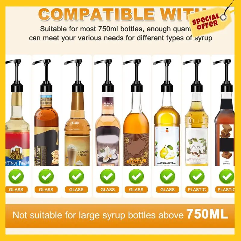 5Pcs Coffee Liquid Dispenser Syrup Pump Kitchen Accessories For Syrup Juice Bottle Soap Dispensers Pump
5Pcs Coffee Liquid Dispenser Syrup Pump Kitchen Accessories For Syrup Juice Bottle Soap Dispensers Pump