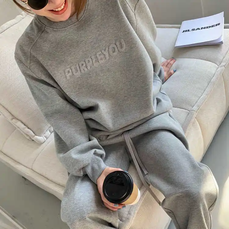 Women's Sporty Two-Piece Set Spring 2026 Fashionable Loose Sweatshirt Casual Running Outfit Korean Style Long Sleeve round Neck
Women's Sporty Two-Piece Set Spring 2026 Fashionable Loose Sweatshirt Casual Running Outfit Korean Style Long Sleeve round Neck