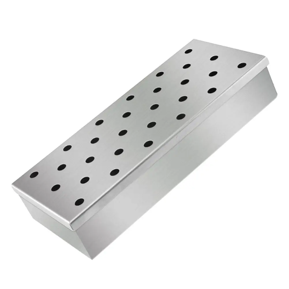 1 шт. Прочный ящик-коптильня из нержавеющей стали для барбекю, для горячего и холодного копчения свиных ребрышек, колбас, бекона, с использованием древесных щепок и пеллет
1 шт. Прочный ящик-коптильня из нержавеющей стали для барбекю, для горячего и холодного копчения свиных ребрышек, колбас, бекона, с использованием древесных щепок и пеллет