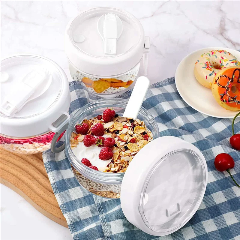 ABAH-8 Pcs Overnight Oats Container With Lids And Spoons, 20Oz Overnight Oats Jars Airtight Yogurt Container For Milk, Fruit
ABAH-8 Pcs Overnight Oats Container With Lids And Spoons, 20Oz Overnight Oats Jars Airtight Yogurt Container For Milk, Fruit