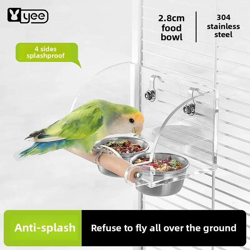 YEE Stainless Steel Anti-Spill Bird Feeder - Parrot Food Bowl for Cockatiels/Budgies/Lovebirds | Weighted Base & Seed Guard
YEE Stainless Steel Anti-Spill Bird Feeder - Parrot Food Bowl for Cockatiels/Budgies/Lovebirds | Weighted Base & Seed Guard