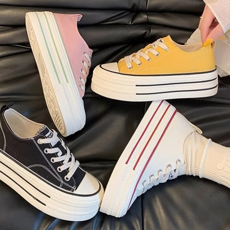 Женские парусиновые кроссовки на платформе, осень 202, однотонная повседневная обувь на массивной подошве, модная обувь для скейтбординга
Женские парусиновые кроссовки на платформе, осень 202, однотонная повседневная обувь на массивной подошве, модная обувь для скейтбординга