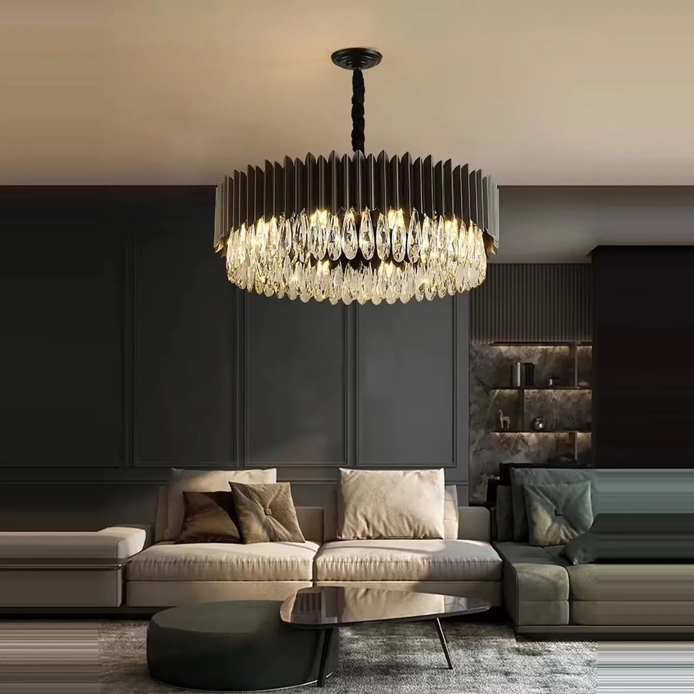 Современная черная люстра LightLiving Спальня Столовая Круглая хрустальная подвесная лампа Домашний декор Освещение
Современная черная люстра LightLiving Спальня Столовая Круглая хрустальная подвесная лампа Домашний декор Освещение