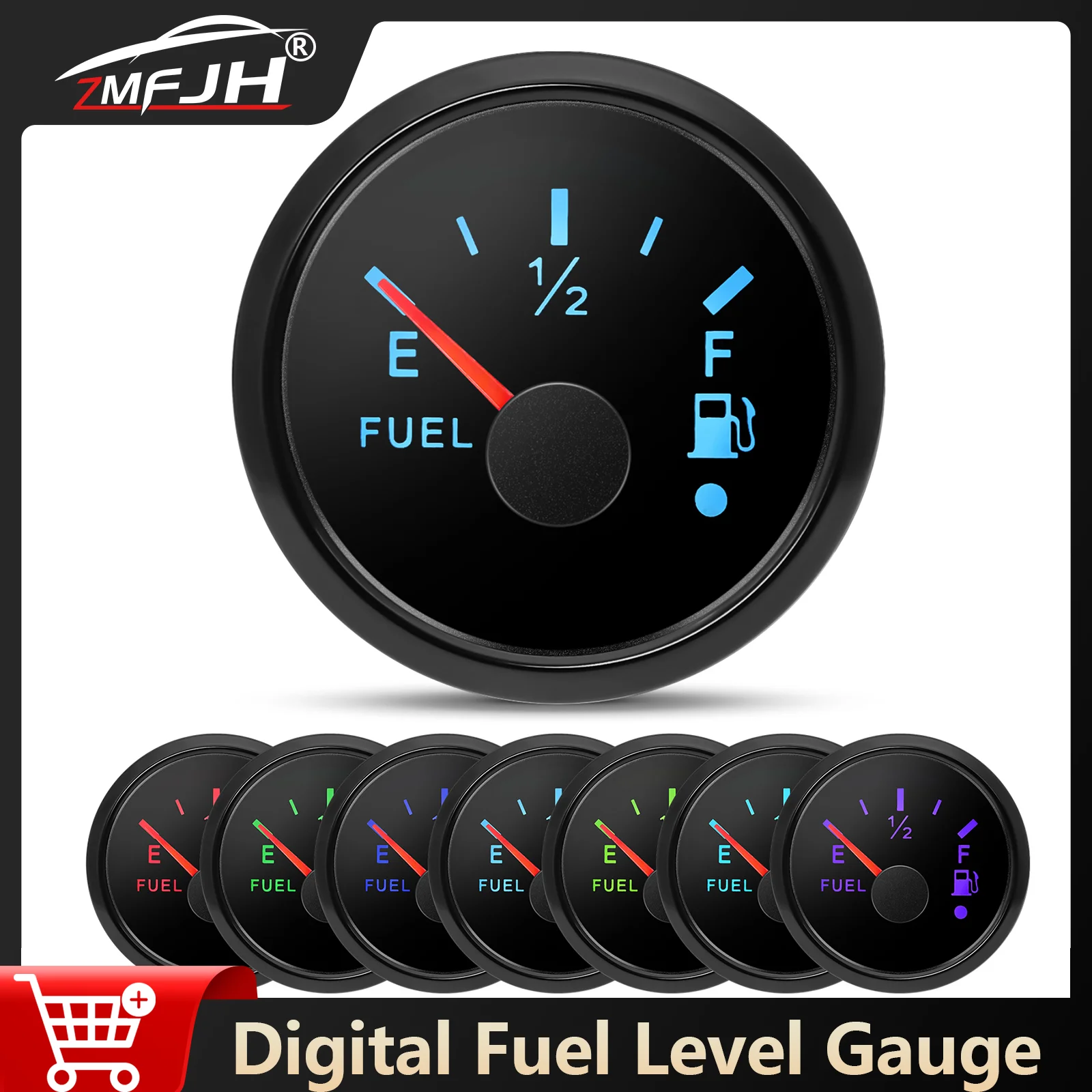 52mm Digital Fuel Level Gauge 0-190ohm/240-33ohm 7 Color Backlight Fuel Gauge Oil Tank Meter For Car Marine Boat Fuel Meter
52mm Digital Fuel Level Gauge 0-190ohm/240-33ohm 7 Color Backlight Fuel Gauge Oil Tank Meter For Car Marine Boat Fuel Meter