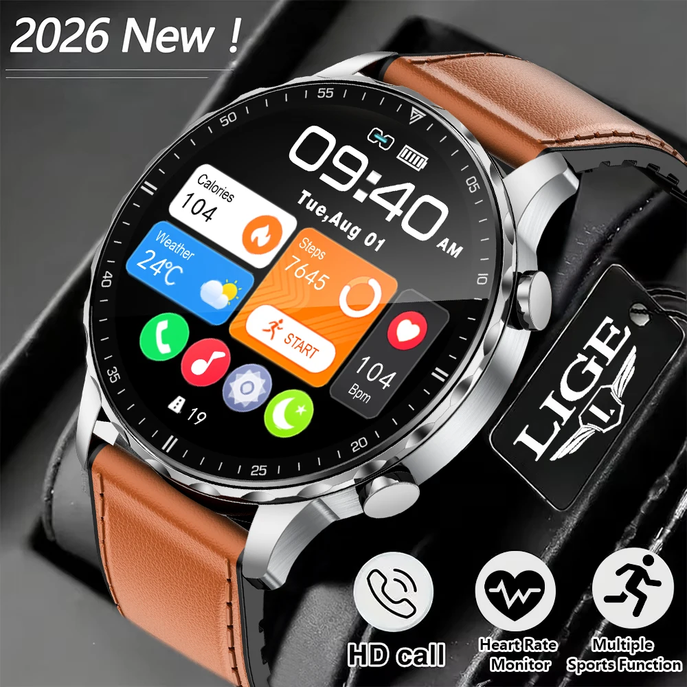 LIGE 2026 Magnetic Leather Strap Smartwatch Men Health Monitor Mens Watches Bluetooth Calling Sports Smart Watch For Android iOS
LIGE 2026 Magnetic Leather Strap Smartwatch Men Health Monitor Mens Watches Bluetooth Calling Sports Smart Watch For Android iOS