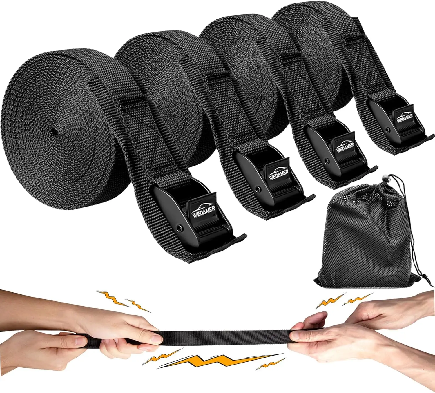 4 Pack Adjustable Kayak Tie Down Straps, 12Ft Cam Buckle for Trucks Motorcycles Boat RV Roof Rack Cargo Securement
4 Pack Adjustable Kayak Tie Down Straps, 12Ft Cam Buckle for Trucks Motorcycles Boat RV Roof Rack Cargo Securement