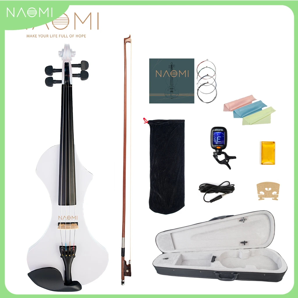 NAOMI электрической скрипке 4/4 Matte White Full Размеры массива дерева/Тихая скрипка Комплект ж/галстук-бабочка + чехол + тюнер + мост + скрипки струны
NAOMI электрической скрипке 4/4 Matte White Full Размеры массива дерева/Тихая скрипка Комплект ж/галстук-бабочка + чехол + тюнер + мост + скрипки струны