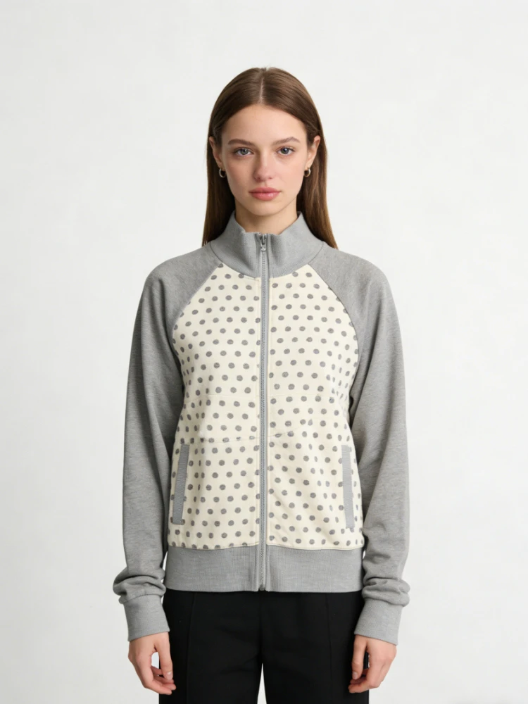 Американская винтажная женская куртка с принтом в горошек, рукавами реглан, воротником-стойкой, осенний кардиган с длинными рукавами, модная популярная одежда
Американская винтажная женская куртка с принтом в горошек, рукавами реглан, воротником-стойкой, осенний кардиган с длинными рукавами, модная популярная одежда