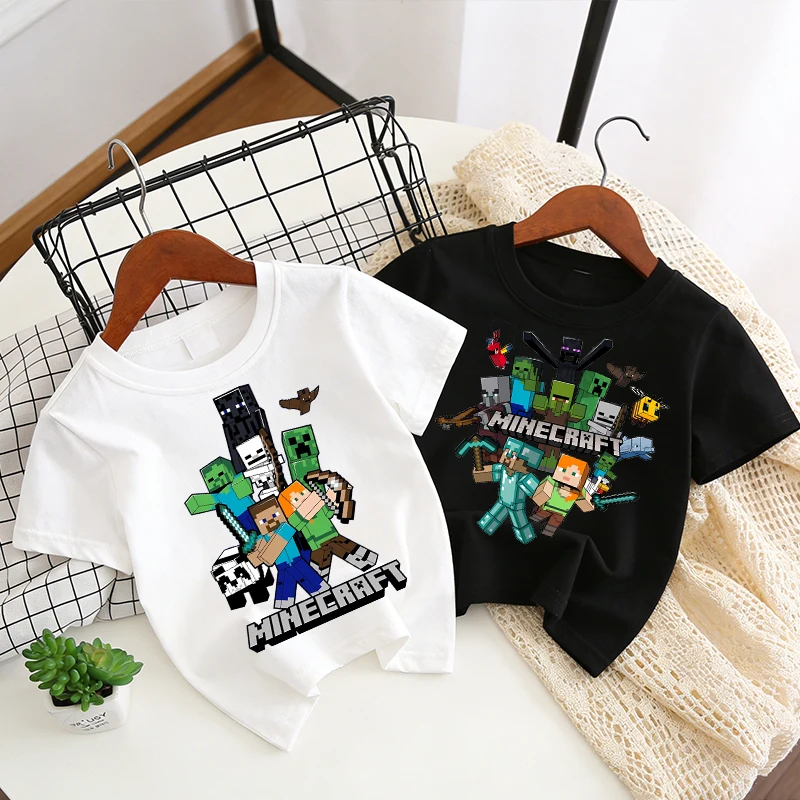 Game Theme Print T-shirt Miner Crafted Cartoon Children Clothes Boy Tops Summer Cotton Leisure Short Sleeve Round Neck Tees Gift
Game Theme Print T-shirt Miner Crafted Cartoon Children Clothes Boy Tops Summer Cotton Leisure Short Sleeve Round Neck Tees Gift