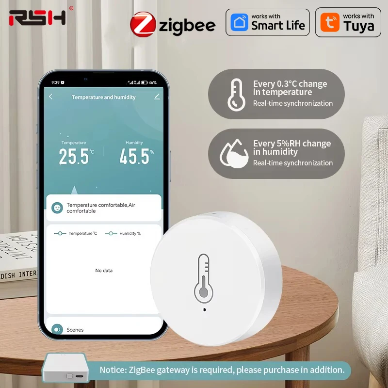 Смарт-датчик температуры и влажности Tuya Smart Life App ZigBee работает с Zigbee Hub через умный дом
Смарт-датчик температуры и влажности Tuya Smart Life App ZigBee работает с Zigbee Hub через умный дом