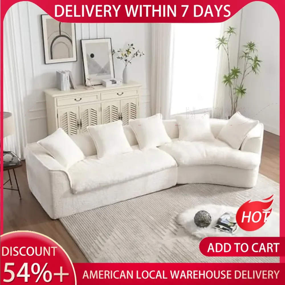 Boucle Sofa 3 Seater for Living Room Oversized Comfy Sofa Unique Double seat and Corner Construction for Apartment, Office
Boucle Sofa 3 Seater for Living Room Oversized Comfy Sofa Unique Double seat and Corner Construction for Apartment, Office