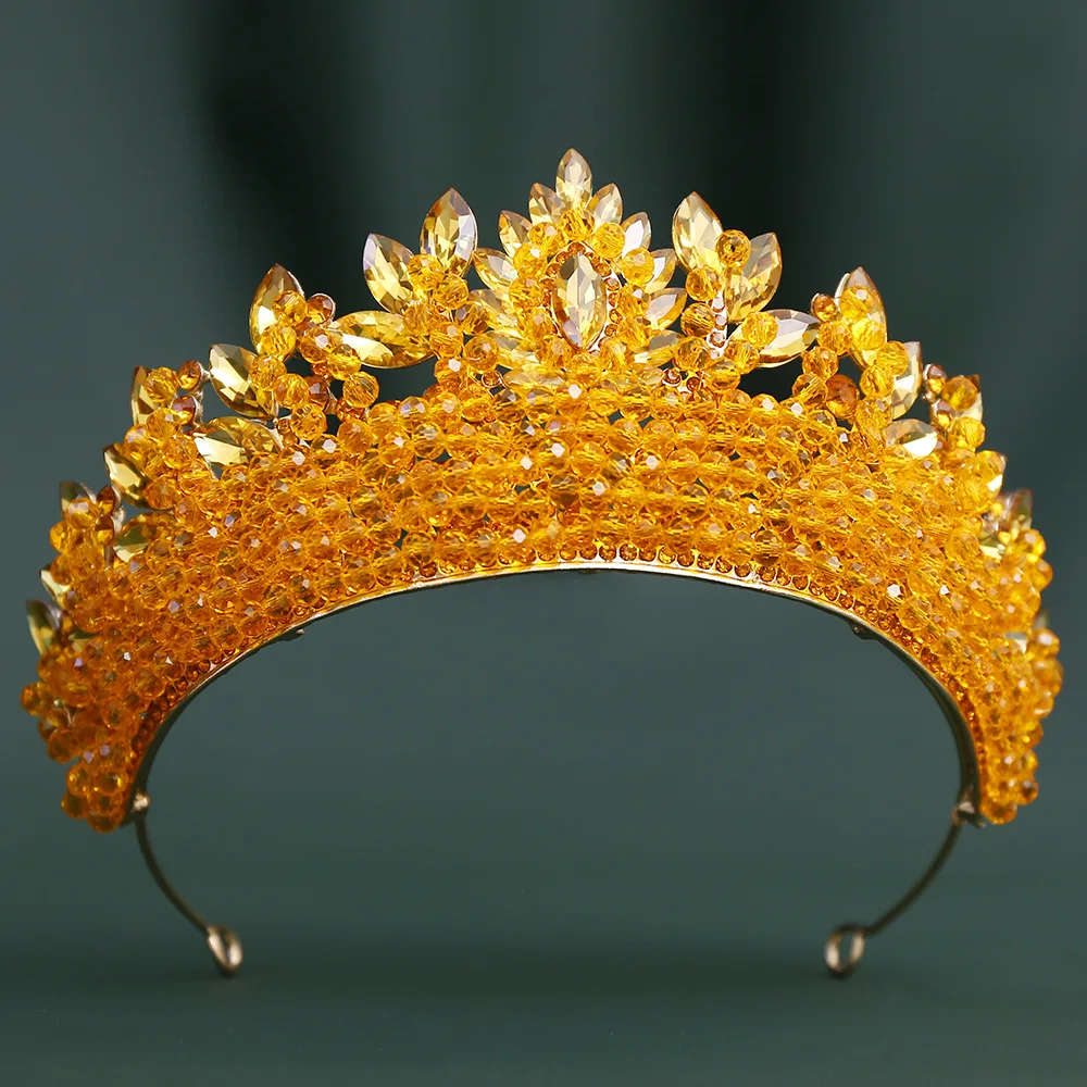 DIEZI Handmade 10 Colors Luxury Elegant Crystal Beads Tiara For Women Wedding Party Queen Bridal Bride Crown Hair Accessories
DIEZI Handmade 10 Colors Luxury Elegant Crystal Beads Tiara For Women Wedding Party Queen Bridal Bride Crown Hair Accessories