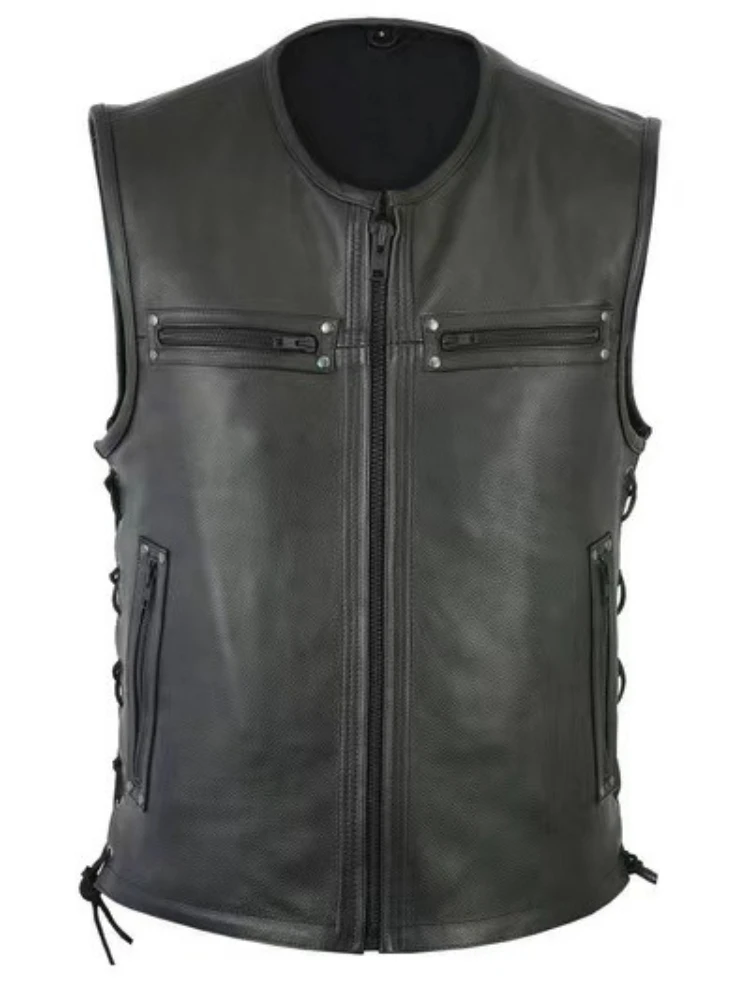 Men Pu Vest Jackets Zipper Strap V Neck Sleeveless High Street Outfit Vintage Punk Y2k Streetwear Motorcycle Casual 2026 Summer
Men Pu Vest Jackets Zipper Strap V Neck Sleeveless High Street Outfit Vintage Punk Y2k Streetwear Motorcycle Casual 2026 Summer
