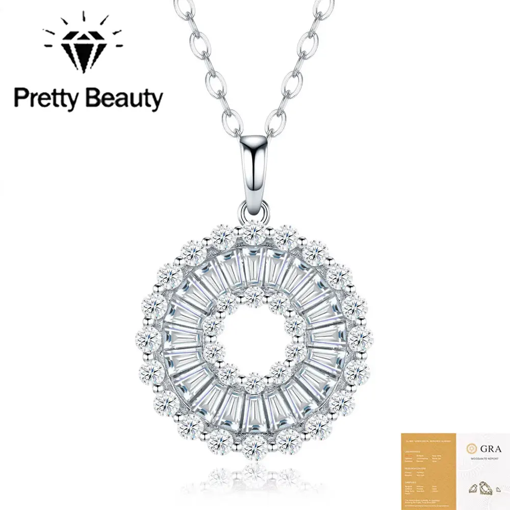 Pretty Beauty Moissanite Sunburst Pendant Necklace 925 Silver Triple Layer Halo Design Clavicle Chain for Women Wedding Jewelry
Pretty Beauty Moissanite Sunburst Pendant Necklace 925 Silver Triple Layer Halo Design Clavicle Chain for Women Wedding Jewelry