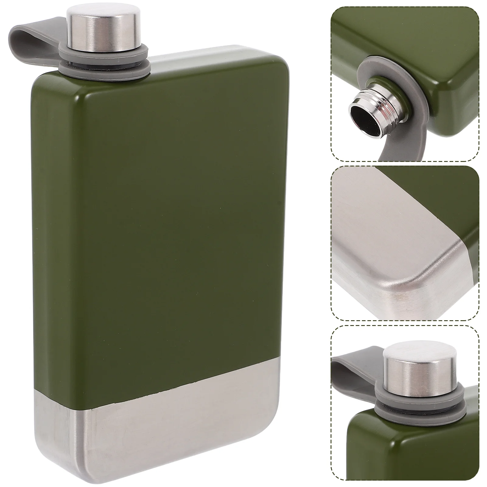 Slim Stainless Steel Flask Leakproof Portable Hip Flask Outdoor Water Bottle Metal Drinking Flask for Camping Hiking Backpacking
Slim Stainless Steel Flask Leakproof Portable Hip Flask Outdoor Water Bottle Metal Drinking Flask for Camping Hiking Backpacking