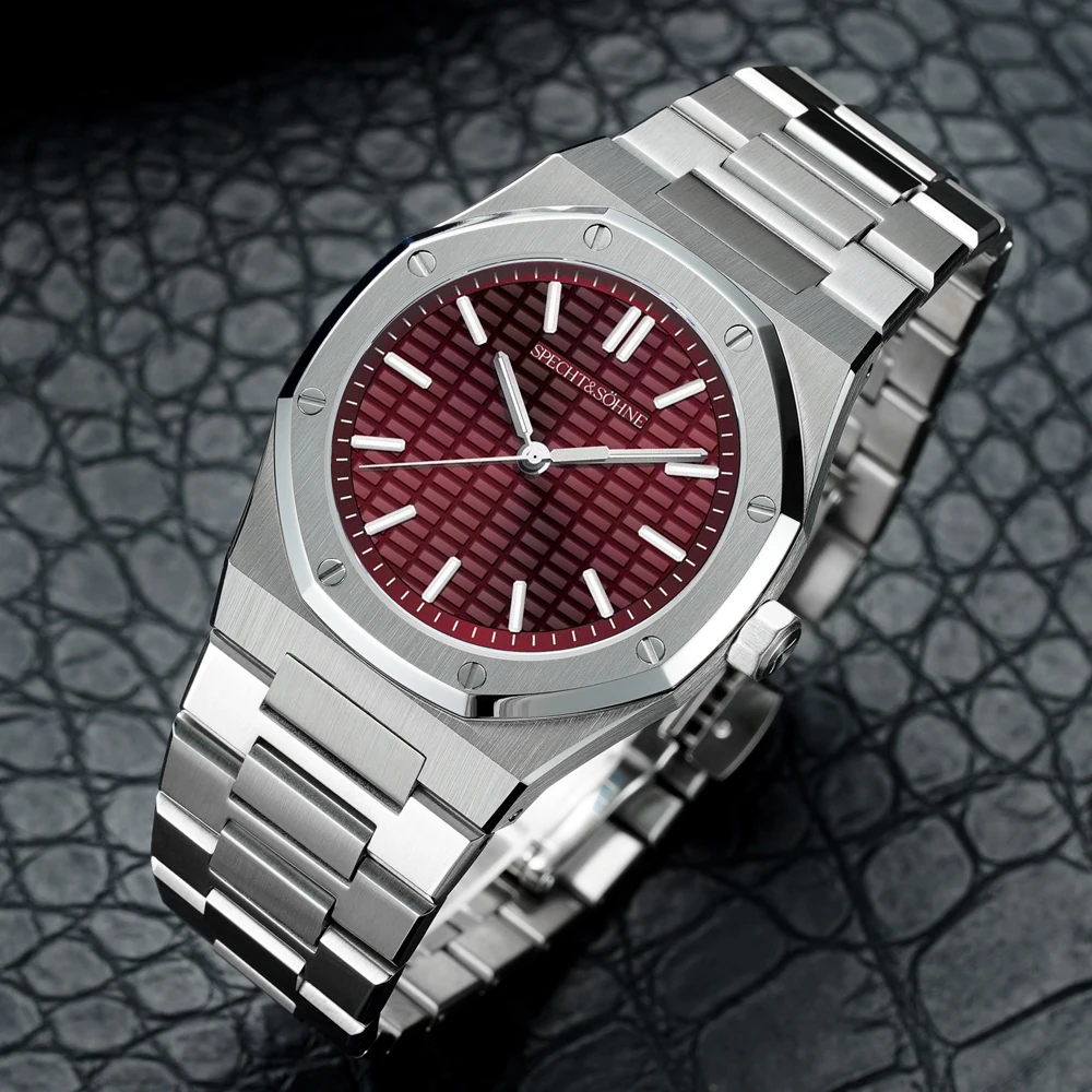Specht & Söhne New 38mm Ultrathin Mens Watch VH31 Movt Quartz Wristwatches Sapphire Crystal Stainless Steel Watches Waterproof
Specht & Söhne New 38mm Ultrathin Mens Watch VH31 Movt Quartz Wristwatches Sapphire Crystal Stainless Steel Watches Waterproof