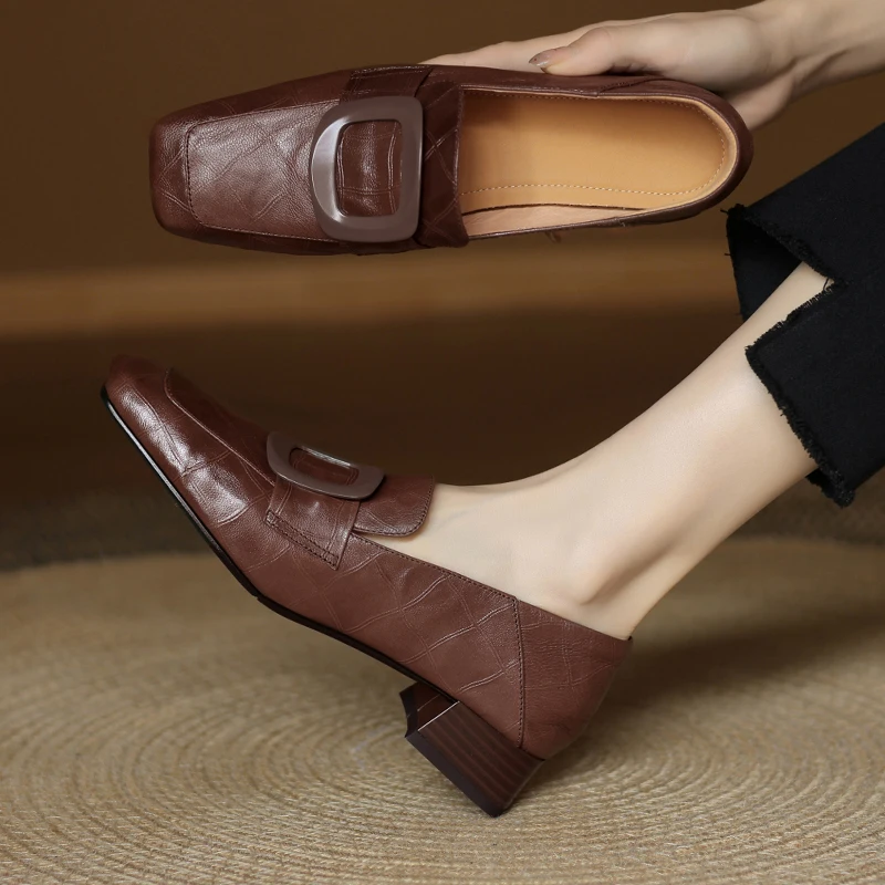 High Heels Women Shoes Square Toe Fashion Chunky Loafers Shoes 2026 Spring New Brand Dress Pumps Elegant Office Chaussure Femme
High Heels Women Shoes Square Toe Fashion Chunky Loafers Shoes 2026 Spring New Brand Dress Pumps Elegant Office Chaussure Femme