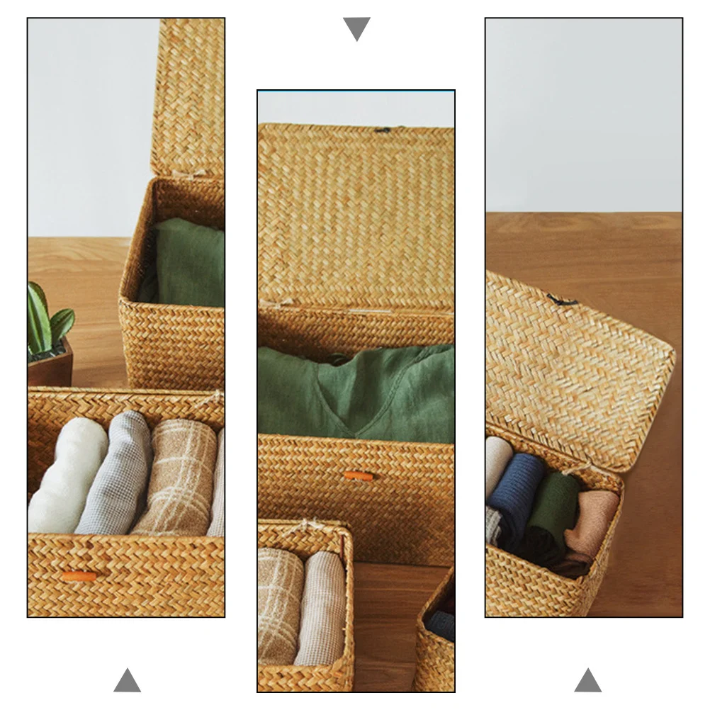 2Pcs Storage Basket Handwoven Seaweed Woven Basket Natural Eco Friendly Multifunctional Storage Box for Indoor Use
2Pcs Storage Basket Handwoven Seaweed Woven Basket Natural Eco Friendly Multifunctional Storage Box for Indoor Use