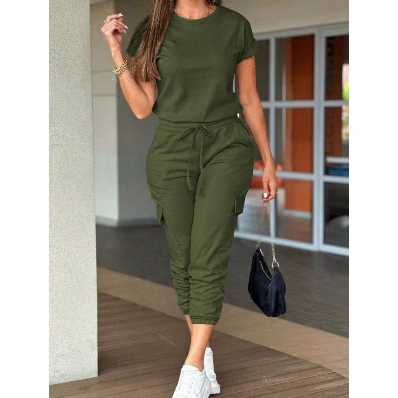 Women's Cargo Jumpsuit Short Sleeve Workwear Casual Sportswear Set Four Seasons Suitable for Online And Offline Sales
Women's Cargo Jumpsuit Short Sleeve Workwear Casual Sportswear Set Four Seasons Suitable for Online And Offline Sales
