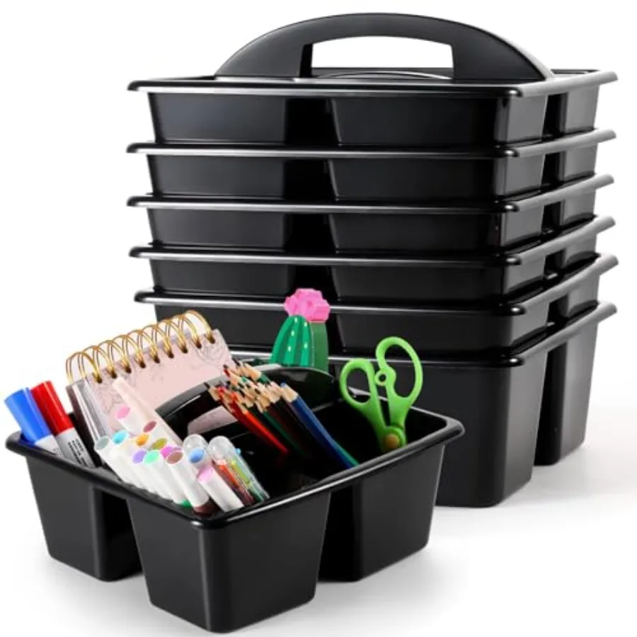 6 Pack Classroom Caddy with Handle Plastic Storage Caddy Organizer with 3 Compartments Desk Caddies Holder Portable Storage Bin
6 Pack Classroom Caddy with Handle Plastic Storage Caddy Organizer with 3 Compartments Desk Caddies Holder Portable Storage Bin