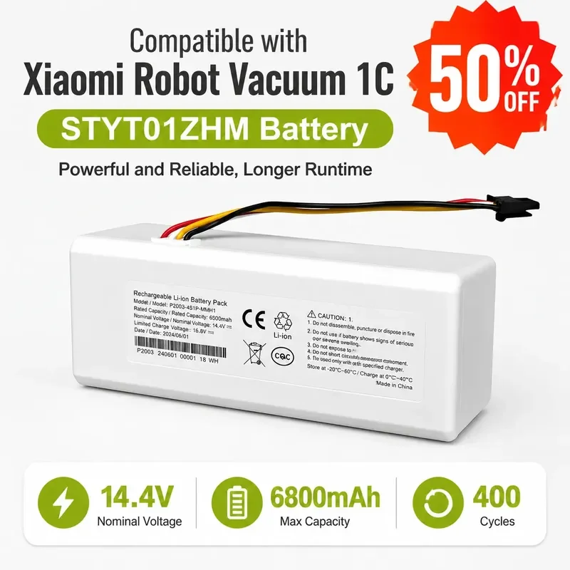 For Xiaomi Sweeper 1C Mijia STYT01ZHM Rechargeable Battery Compatible Replacement
For Xiaomi Sweeper 1C Mijia STYT01ZHM Rechargeable Battery Compatible Replacement
