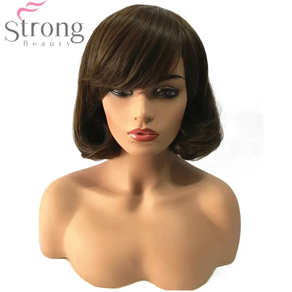 StrongBeauty Women's Synthetic Wig Medium Bob Hair Black/Dark brown With Bangs Natural Wigs
StrongBeauty Women's Synthetic Wig Medium Bob Hair Black/Dark brown With Bangs Natural Wigs