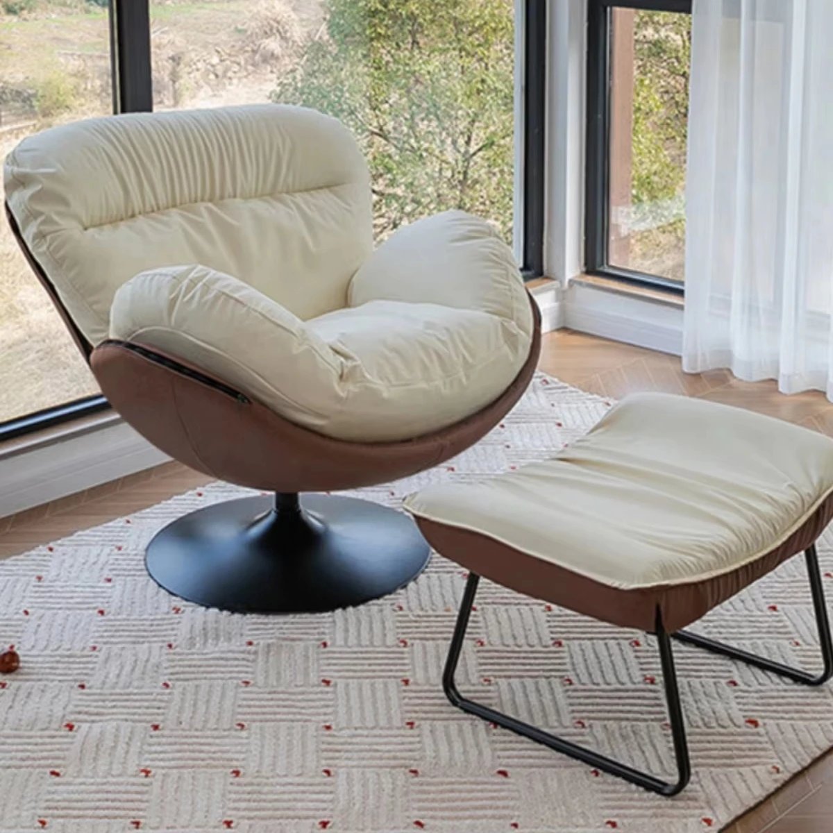 Italian Single Swivel Lounge Chair For Adults Metal Panel Wood Revolving Feature Living Room Reception Balcony Leisure Lazy Sofa
Italian Single Swivel Lounge Chair For Adults Metal Panel Wood Revolving Feature Living Room Reception Balcony Leisure Lazy Sofa