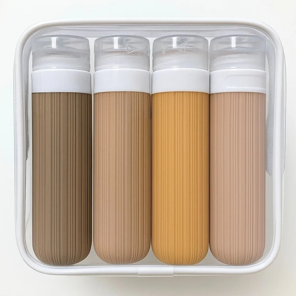 4pcs/set 90ml Silicone Travel Dispenser Set Refillable Empty Squeeze Liquid Bottle Kit Lightweight Food Grade
4pcs/set 90ml Silicone Travel Dispenser Set Refillable Empty Squeeze Liquid Bottle Kit Lightweight Food Grade