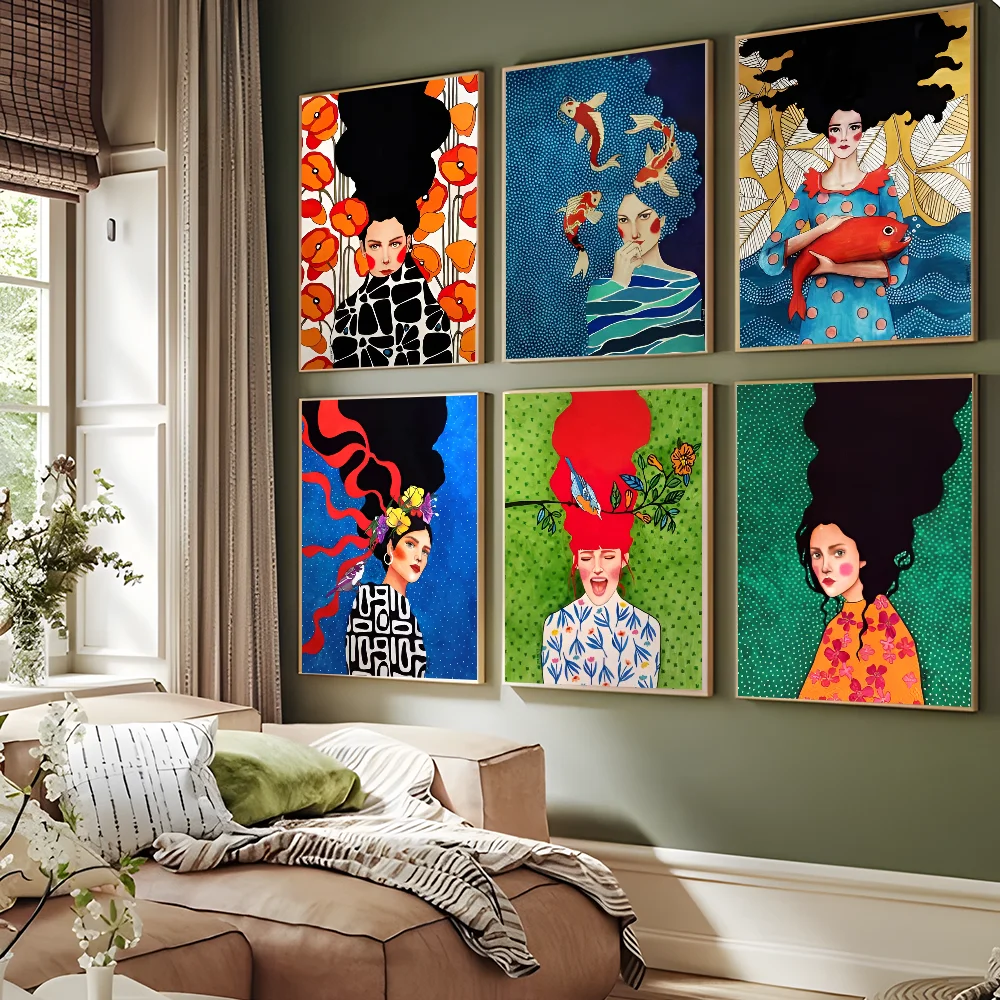 Vintage Abstract Girl Hair Flower Women Good Quality Prints And Posters Waterproof Paper Sticker Coffee House Wall Stickers
Vintage Abstract Girl Hair Flower Women Good Quality Prints And Posters Waterproof Paper Sticker Coffee House Wall Stickers