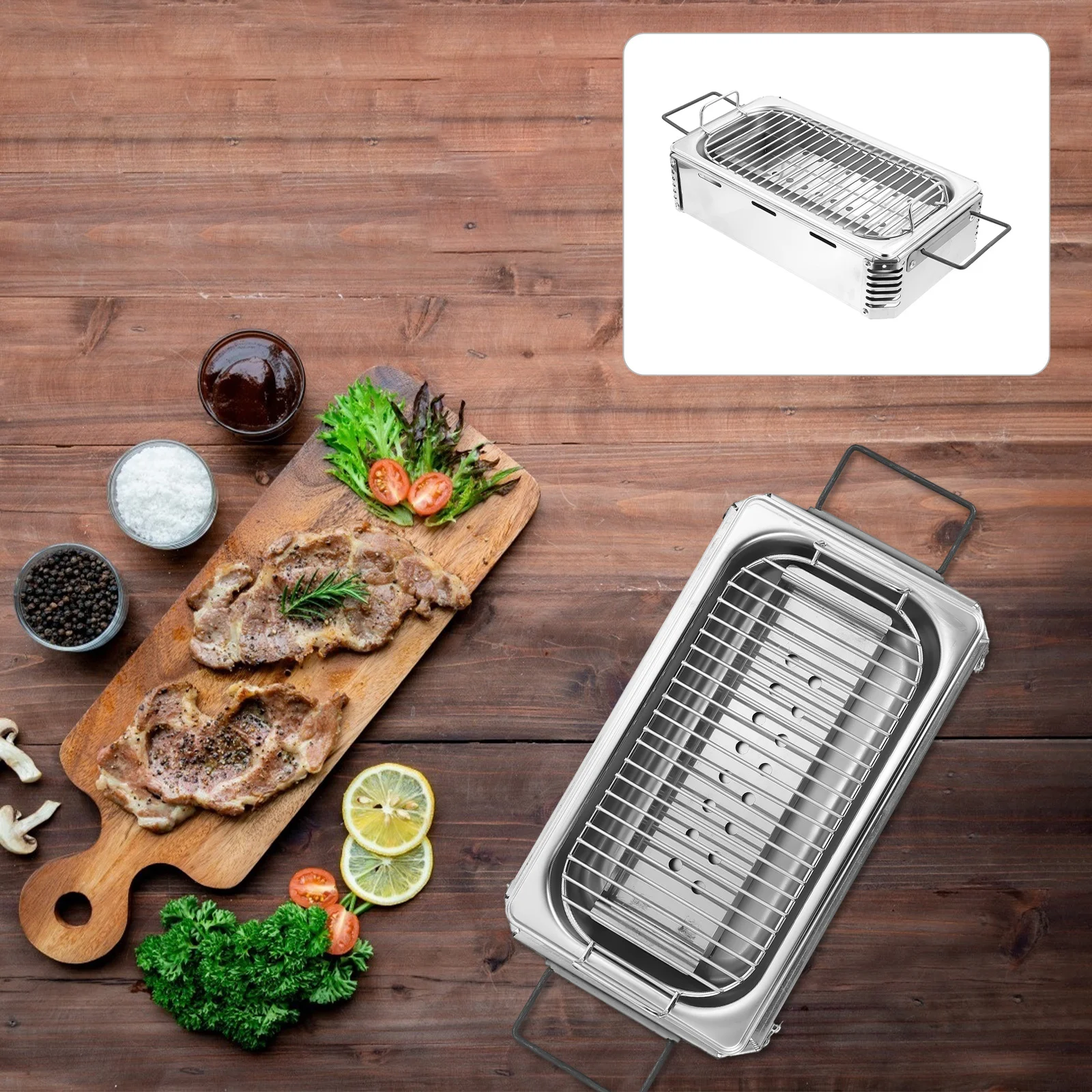 Commercial Stainless Steel Bbq Grill Outdoor Barbecue Accessories Portable Lightweight Durable Smooth Heat Conduction Safe
Commercial Stainless Steel Bbq Grill Outdoor Barbecue Accessories Portable Lightweight Durable Smooth Heat Conduction Safe