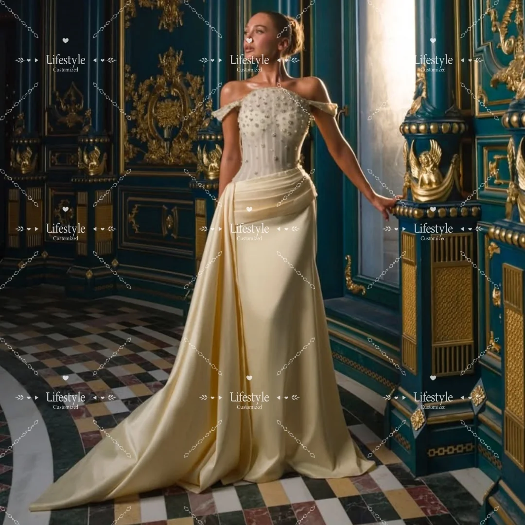 Customized Off Shoulder Beaded Corset Evening Dresses 2025 Special Occasion Luxury Prom Dress High Quality Elegant Formal Gown
Customized Off Shoulder Beaded Corset Evening Dresses 2025 Special Occasion Luxury Prom Dress High Quality Elegant Formal Gown