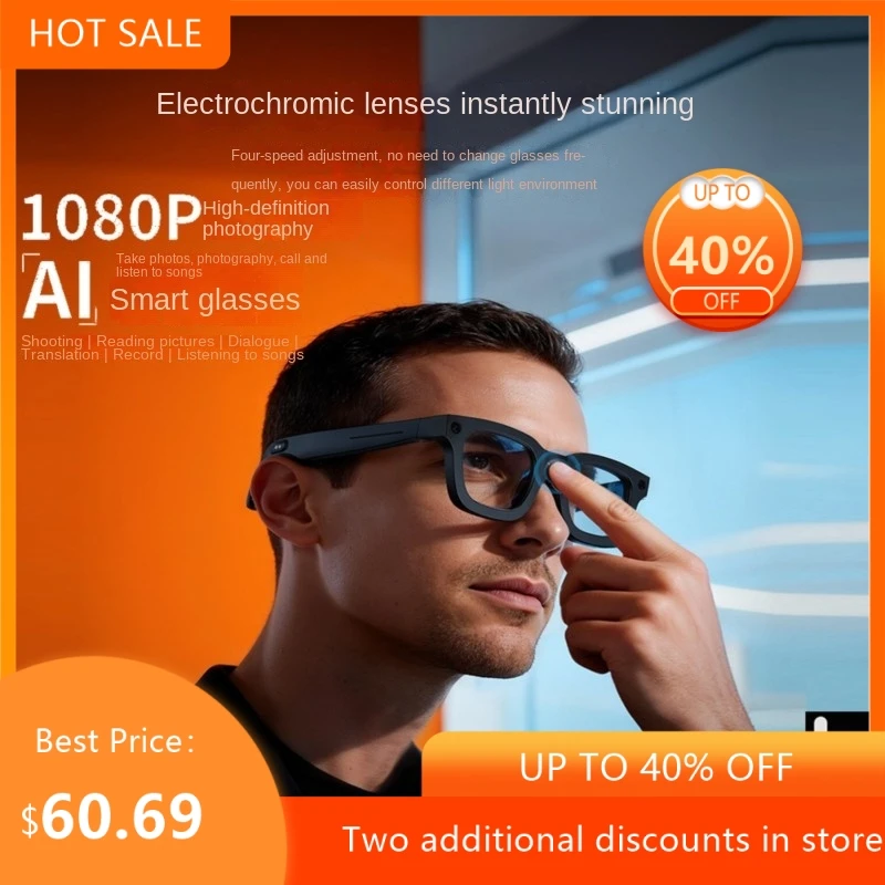 Smart Glasses AR AI Translation 4K Camera Bluetooth Call Touch Control Outdoor Sports Sunglasses Men Women 2026 New Dropshipping
Smart Glasses AR AI Translation 4K Camera Bluetooth Call Touch Control Outdoor Sports Sunglasses Men Women 2026 New Dropshipping