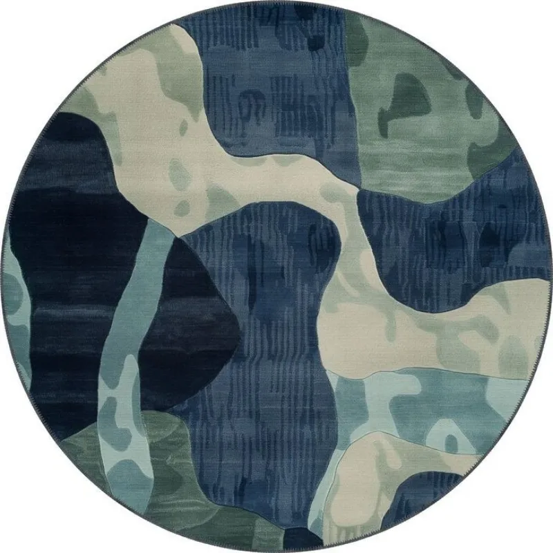 Navy, Teal And Sage Organic Shapes Mixed Texture Contemporary Design Area Rug For Eclectic Interior Decor
Navy, Teal And Sage Organic Shapes Mixed Texture Contemporary Design Area Rug For Eclectic Interior Decor